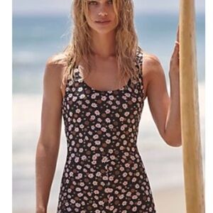 Rhythm Black and Pink One Piece Swimsuit with Timeless Elegance